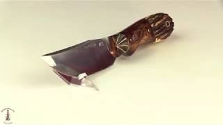 Nanook High Clip Hunter with Curly Maple and Stag screenshot 3