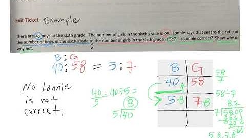 Math: Video Lesson - 6th Grade Eureka, Module 1, Lesson 4, Exit Ticket Example