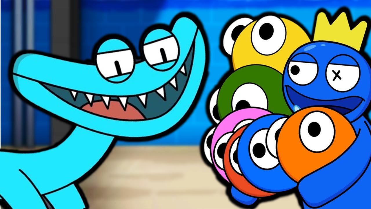 Rainbow Friends Cyan Animated in 2023