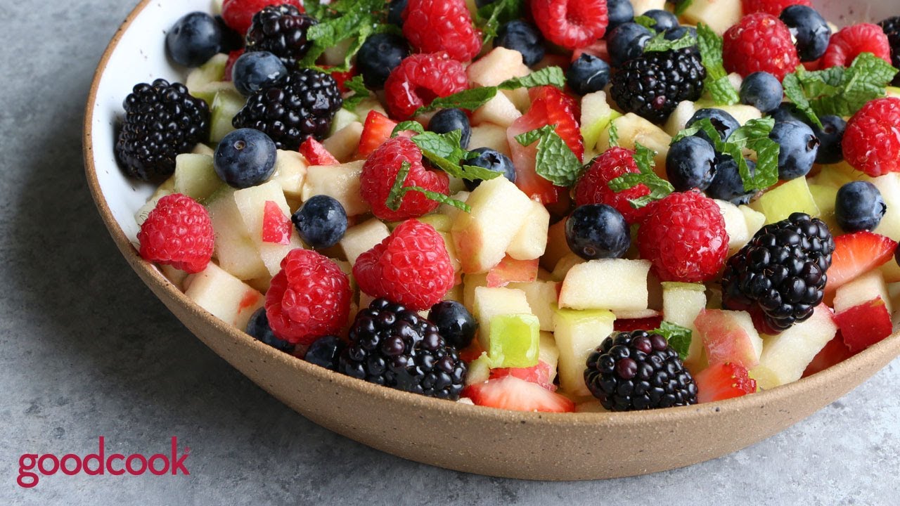 Fruit Salad & Raw Zucchini Salad with Hip Foodie Mom - YouTube