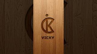 3d name logo ♥️ Vicky logo | comment your name #logo #art #namelogo #logoart #logodesign #short