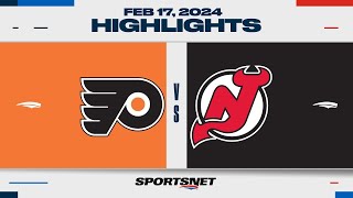 NHL Stadium Series Highlights | Flyers vs. Devils - February 17, 2024