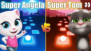 Tiles Hop - Talking Super Angela VS Talking Super Tom (Titi Kamal - Rindu Semalam