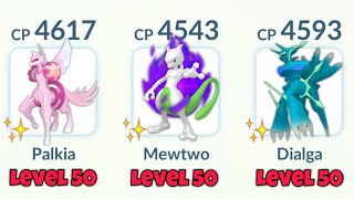 Shiny (Origin Palkia, shadow Mewtwo, Origin Dialga) Team is AMAZING (Pokemon GO)