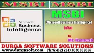 MSBI Tutorial || UnPivot by Ramesh