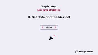 Learn how to create a football game on the Footy Addicts app in this quick step-by-step tutorial ⚽📱 screenshot 4
