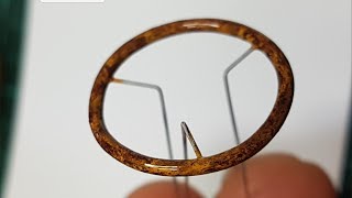 Making a 1/25th scale woodgrain steering wheel