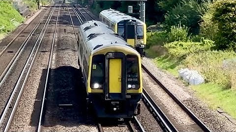 SWR Class 159 & Class 450 Racing Past Potbridge, SWML, 21/8/2024 | Boom Trainspots