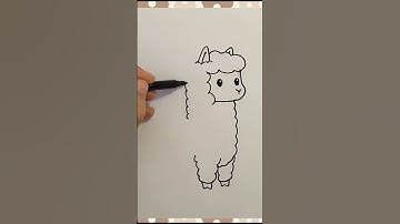 How to Draw a Llama 🦙 a Cute - Cartoon #short #viral #new #cute #fyp