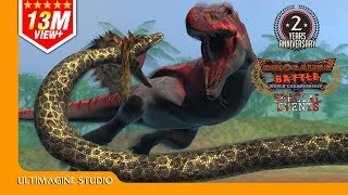 Titanoboa VS TRex : Dinosaurs Battle Special #dinosaursbattles #dinosaur #dinosaurs #jurassicworld