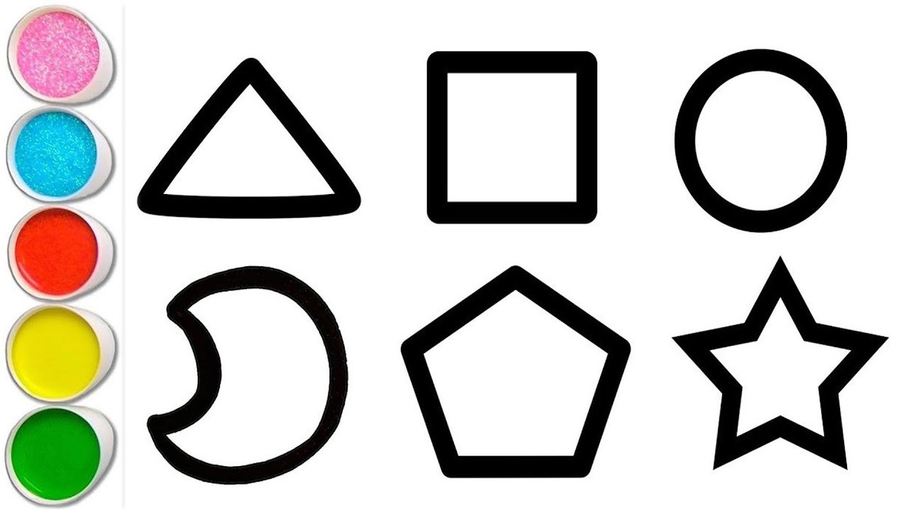 Shapes drawing for kids, Learn 2d shapes, colors for toddlers | Preschool Learning part - 138