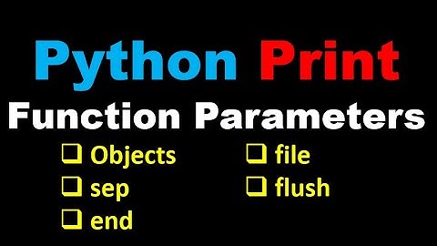 Python 3 Basics # 1.0.1 | Python Print Function Parameters