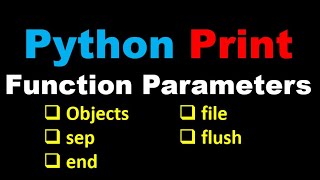 Python 3 Basics # 1.0.1 | Python Print Function Parameters