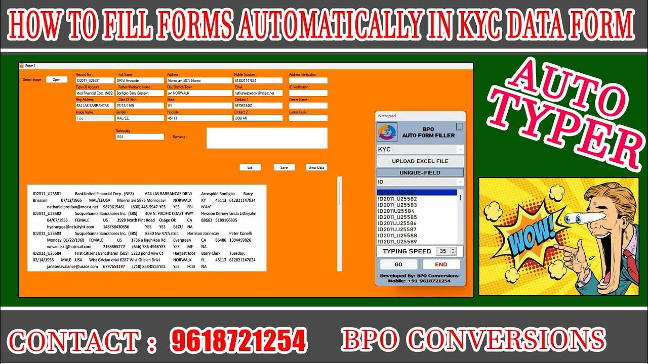 How to fill forms automatically in kyc data form automatically fill
