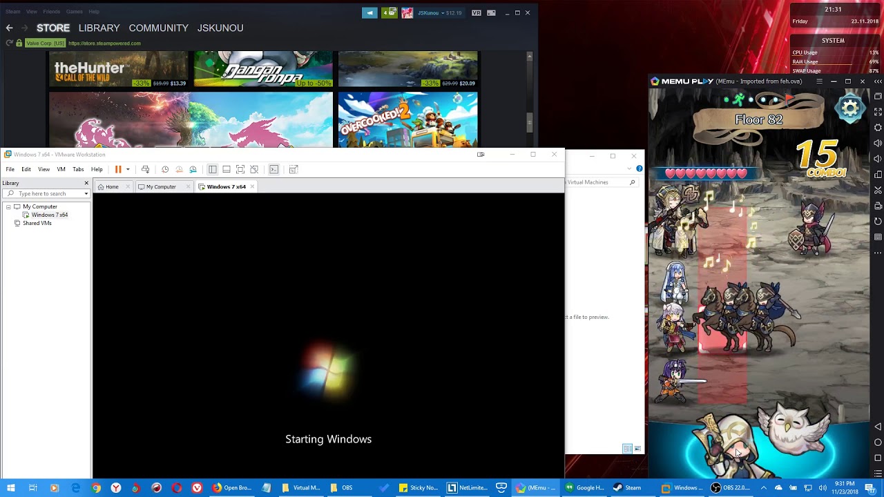Testing Fire Emblem Heroes on MEmu under Ryzen 2700