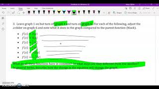 5.4 Notes Transformations of Absolute Value Functions