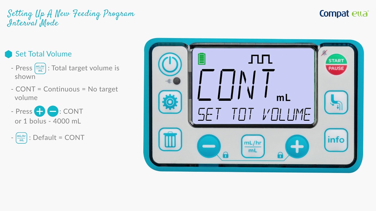 14 Compat Ella Set up a new feeding program in interval mode YouTube