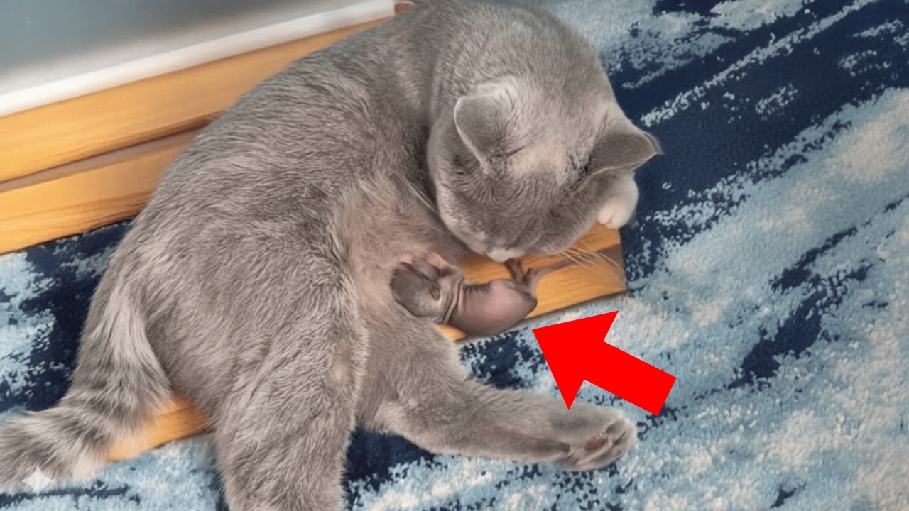 【保護猫】母親を亡くした小さなリスを、授乳中の母猫の隣に寝かせた結果…【感動する話】