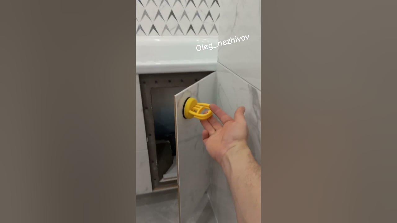Люк на магнитах, люк невидимка. Экран под ванну из плитки. Санузел ...