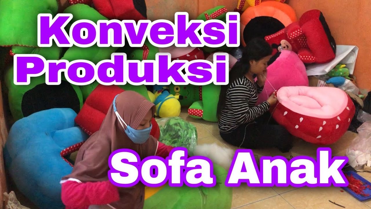 Sofa anak karakter | kursi anak motif buah di konveksi payuwae