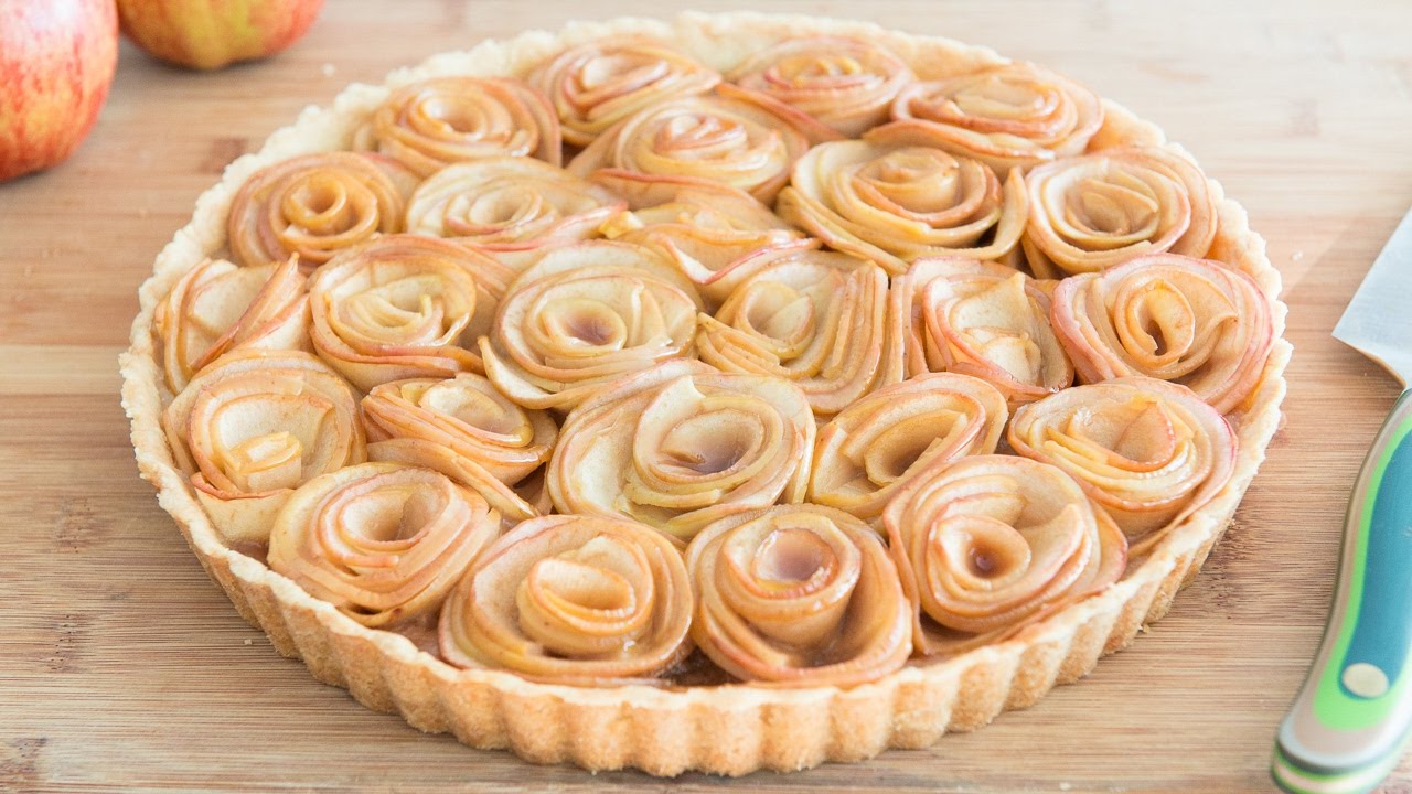 Caramel Apple Rose Tart - Youtube