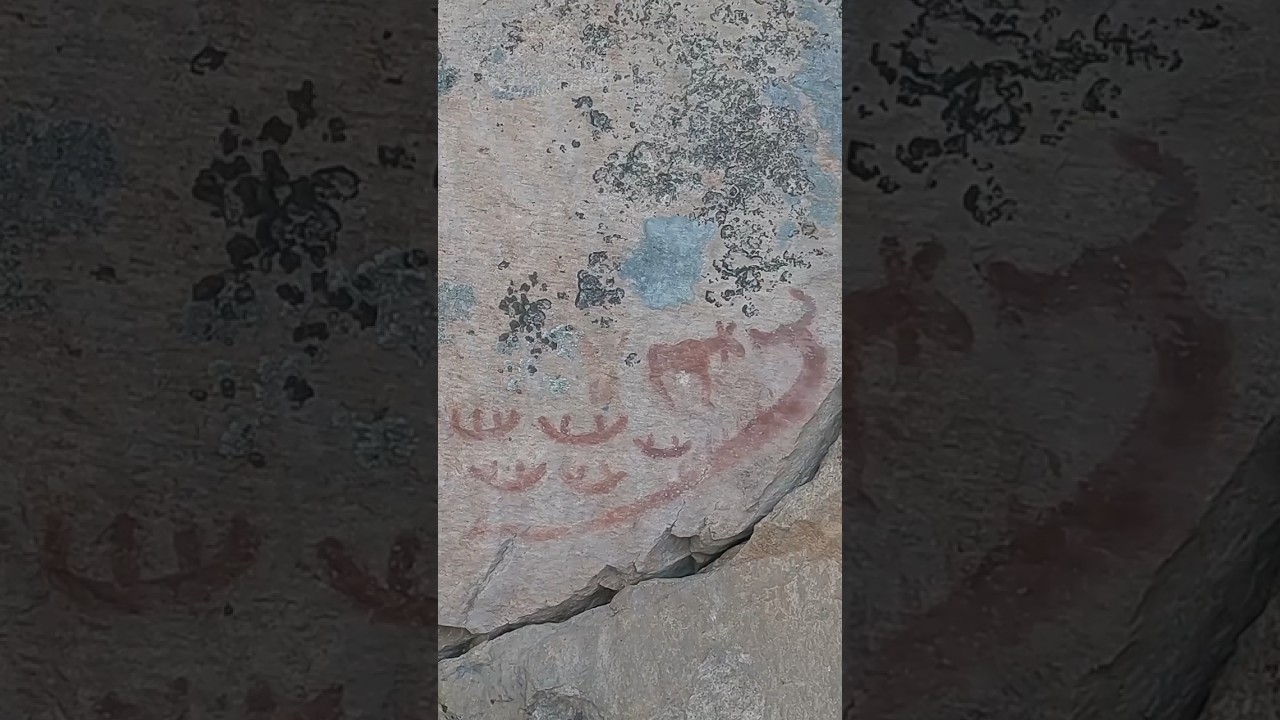 Remote Pictograph Panel Quetico Canada Camping