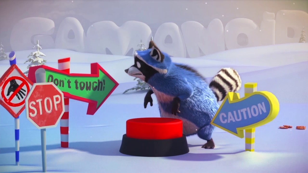 Raccoon Happy New Year - Cartoon