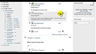 Hiding and Showing (unhiding) items in Moodle 2.6