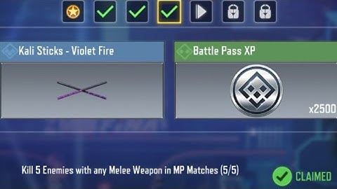Call Of Duty Mobile Kill 5 Enemies with any Melee Weapon in MP Matches Task Complete