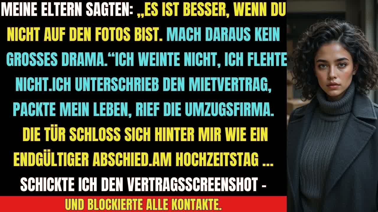 👉 „Meine Eltern sagten： ‚Besser, wenn du nicht auf den Hochzeitsfotos bist‘… dann verschwand ic