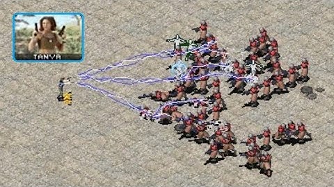 Electric Tanya vs Conscripts - Same Cost - Red Alert 2