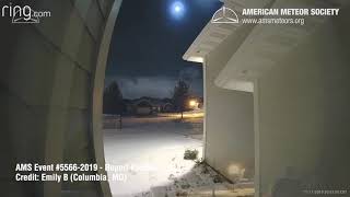 Fireball spotted over Missouri on Nov. 11th, 2019