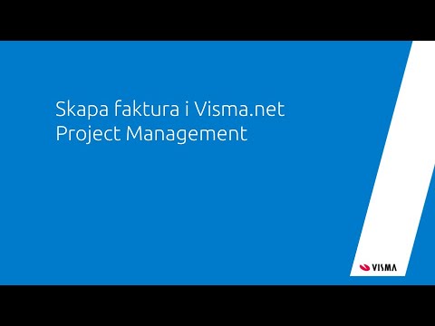 Skapa faktura i Visma.net Project Management