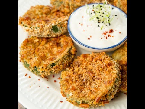 Pretzel Crusted Zucchini Snacks