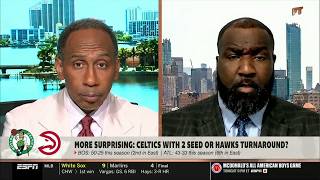 First Take Stephen A. Reacts To Hawks Top Jayson Tatum-Less Celtics, Extend Home Win Streak To 13