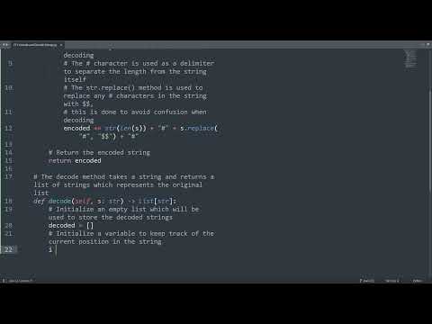 Leetcode 271. Encode and Decode Strings in Python | Python Leetcode | Python Coding Tutorial | ASMR