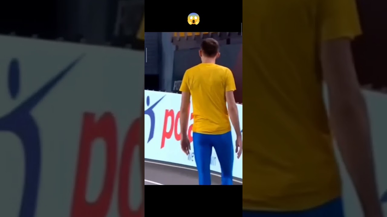 Ukrainian athlete almost hit by the 7.26 kg Shot put ball! 😮