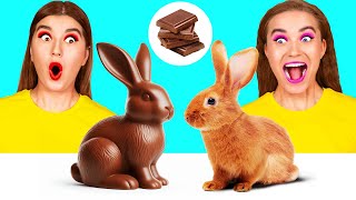 Челлендж. Шоколадная Еда vs Настоящая еда | Смешные Кухонные Войны от DaRaDa Challenge