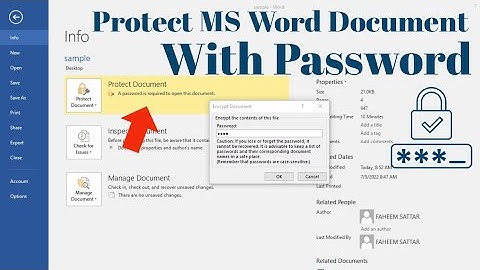 🔐 How To Protect MS Word Document With Password 🔑 Apply Password To MS Word File