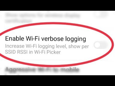 Enable Wi‑Fi verbose logging || Increase Wi‑Fi logging level, show per SSID RSSI in Wi‑Fi Picker