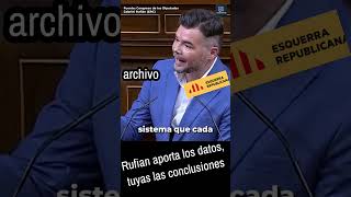 Gabriel Rufián criticized the Popular Party and Vox in the plenary session.