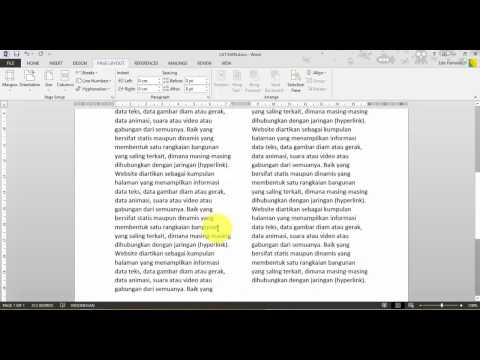 Cara membuat 1 kolom dan 2 kolom dalam satu halaman Microsoft Word