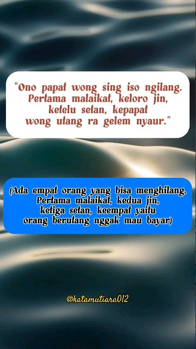 Kata-Kata Sindiran Halus Bahasa Jawa dan Indonesia #shorts