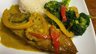 Coconut Curry Fish, simmer in coconut milk