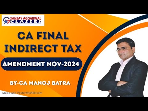 CA FINAL IDT AMENDMENT CLASS FOR NOV-2024 ATTEMPT BY CA MANOJ BATRA SIR ...