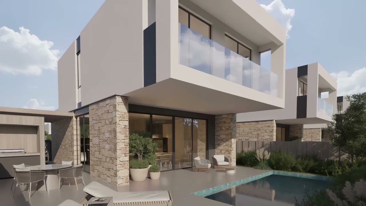 OLI036N3-Three Bedroom Detached Villa For Sale In Geroskipou, Paphos-Title Deeds (New Build Process)