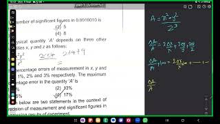 Error The percentage errors of measurement in x, y andz are 1%, 2% and 3% respectively. The maximum 