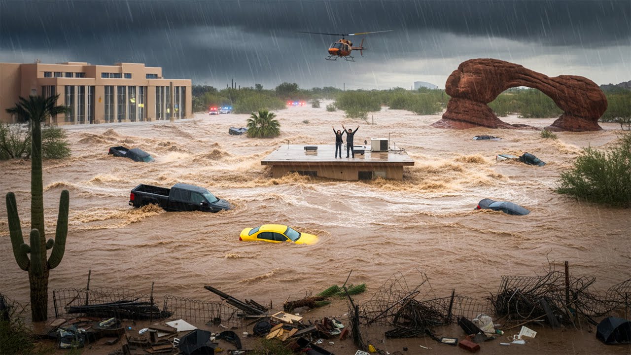 Arizona Flood Crisis! Homes Submerged and Streets Destroyed in Globe ...