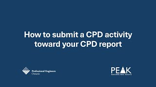 How to Submit a CPD Activity Toward your CPD Report