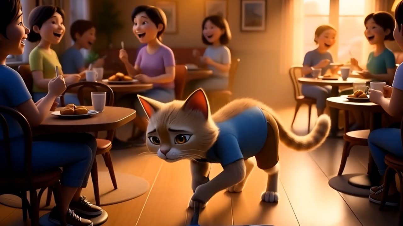 “This Poor Cat Cleaned Floors by Day… and Painted a Miracle by Night 🐱🎨”♥️